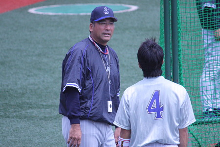 駒田打撃コーチと北川隼行