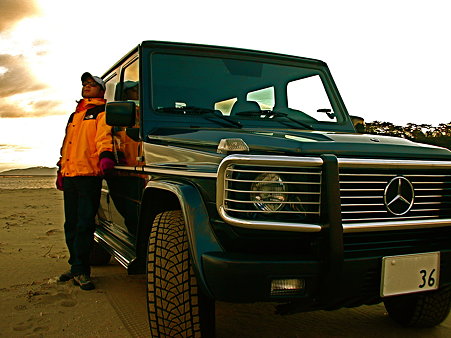 冬の海とG36L AMG