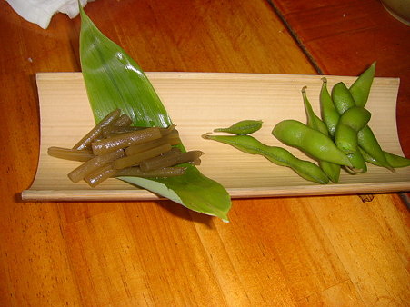 蕗と枝豆