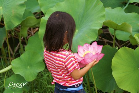 花を抱えた少女・・